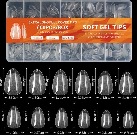 Soft gel tips 600pc