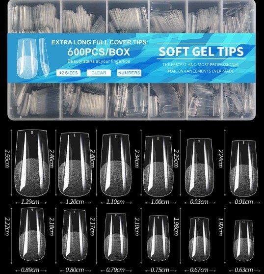 Soft gel tips